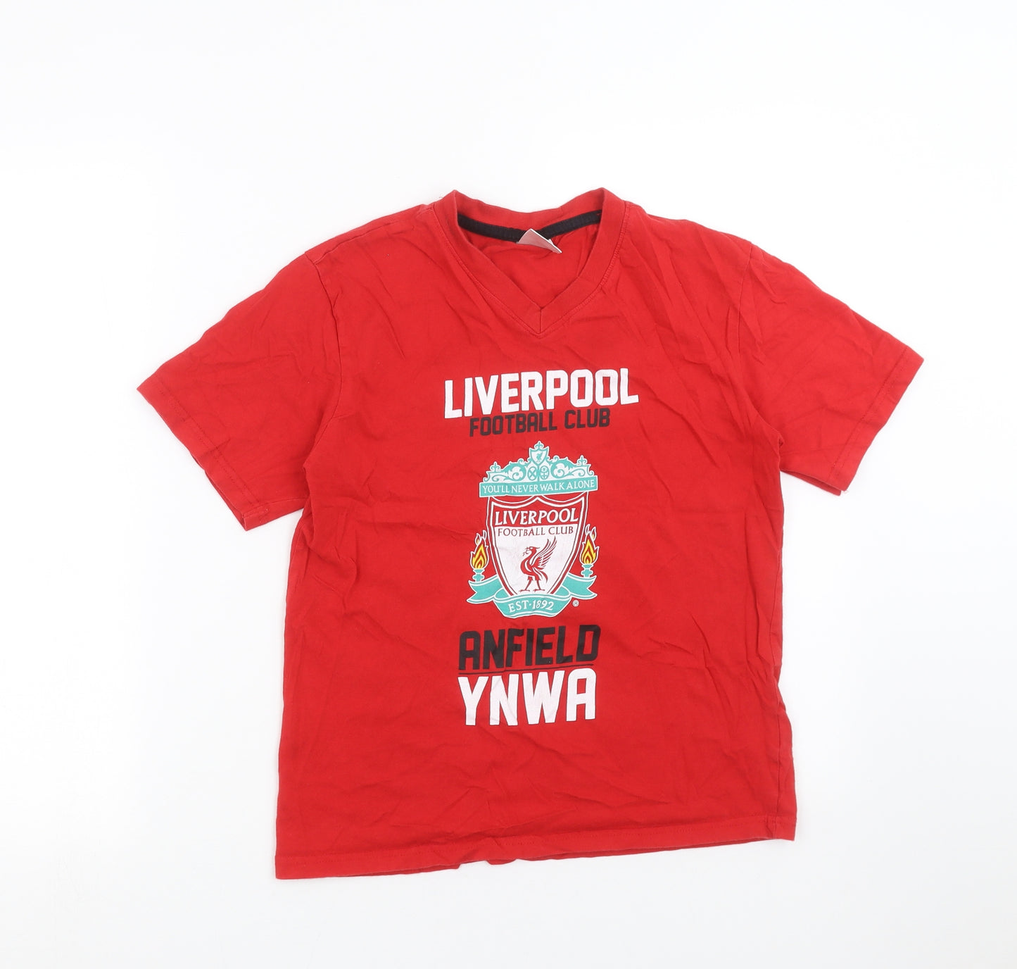 Liverpool FC Boys Red   Basic T-Shirt Size 12-13 Years  - LFC