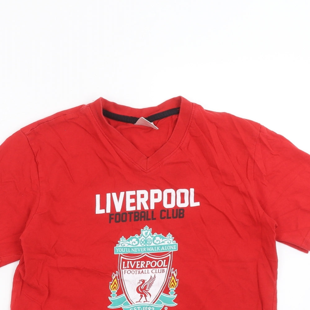 Liverpool FC Boys Red   Basic T-Shirt Size 12-13 Years  - LFC