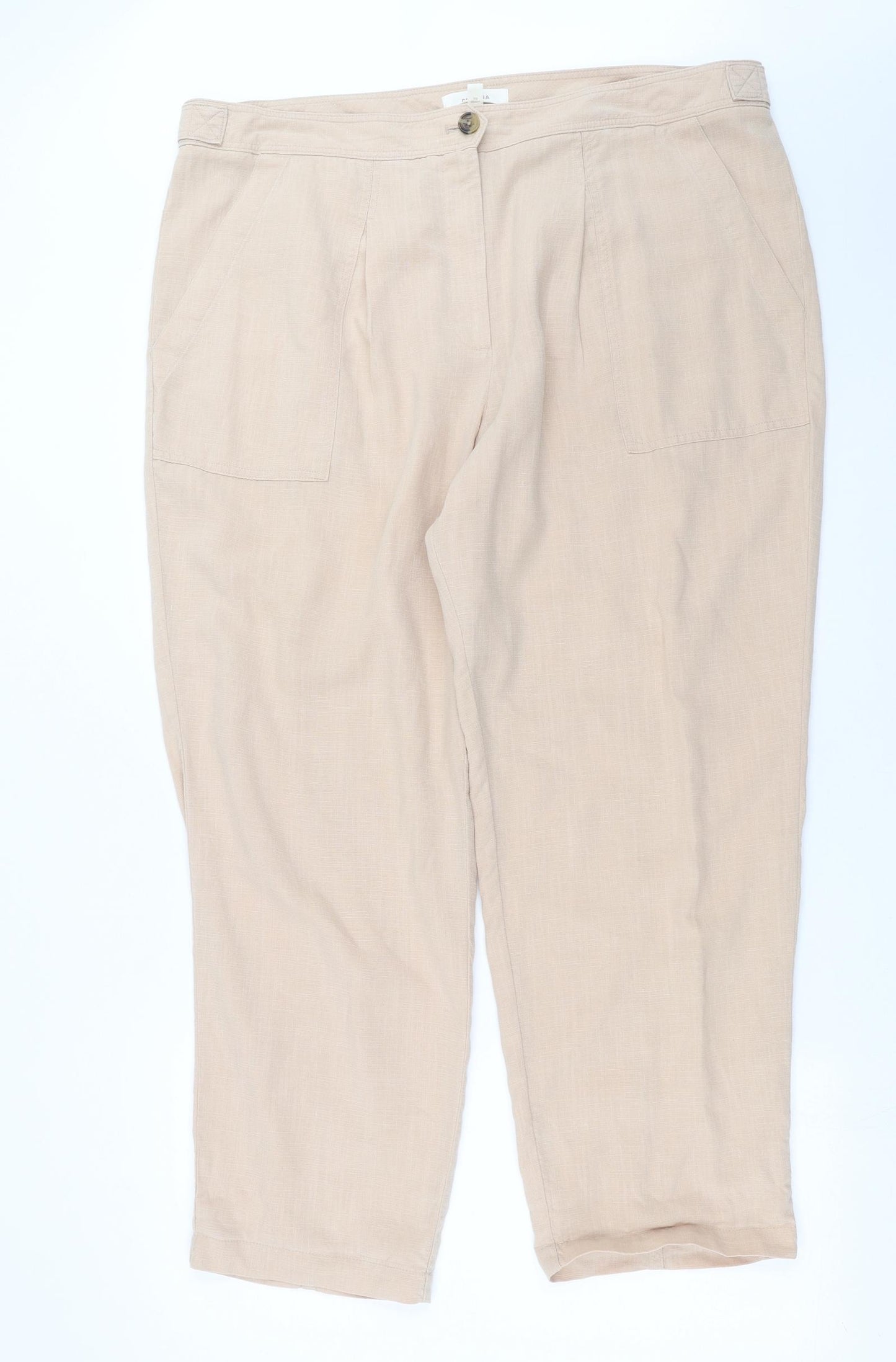 Marks and Spencer Womens Beige   Trousers  Size 20 L29 in
