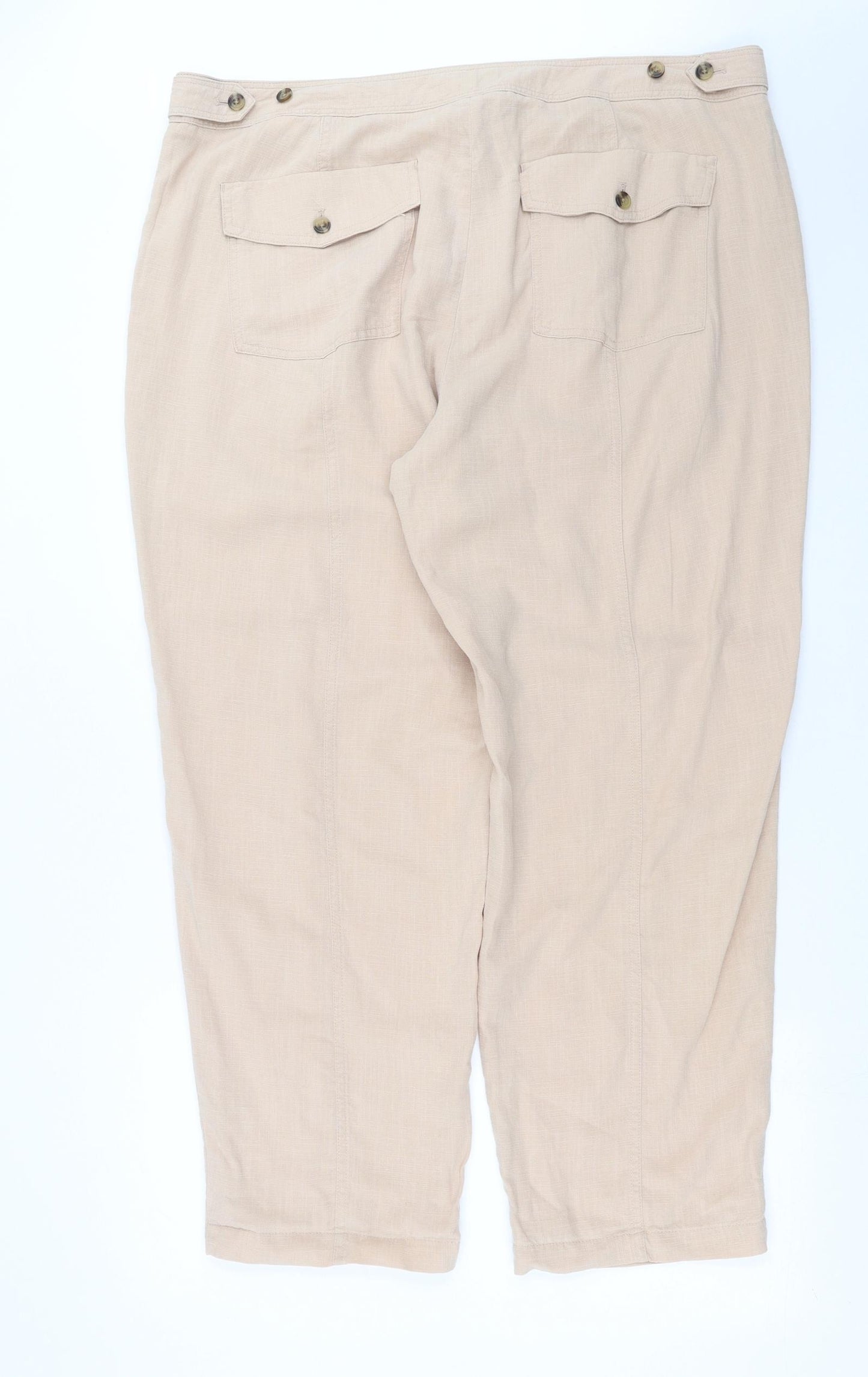 Marks and Spencer Womens Beige   Trousers  Size 20 L29 in