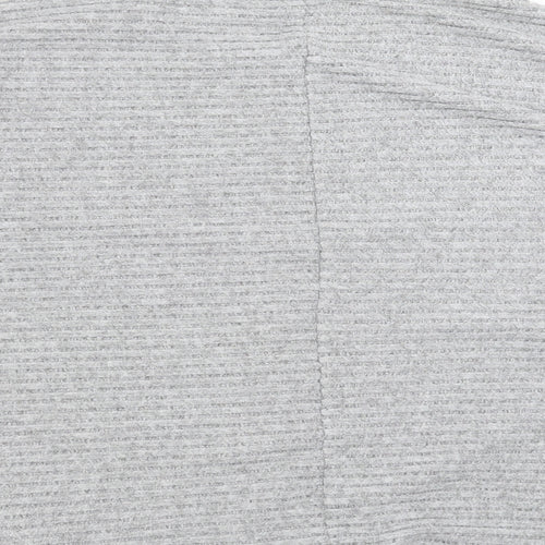 Primark Womens Grey Striped Knit Pullover Jumper Size L