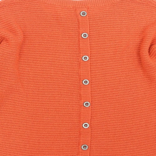 Venus Womens Orange  Knit Pullover Jumper Size XL