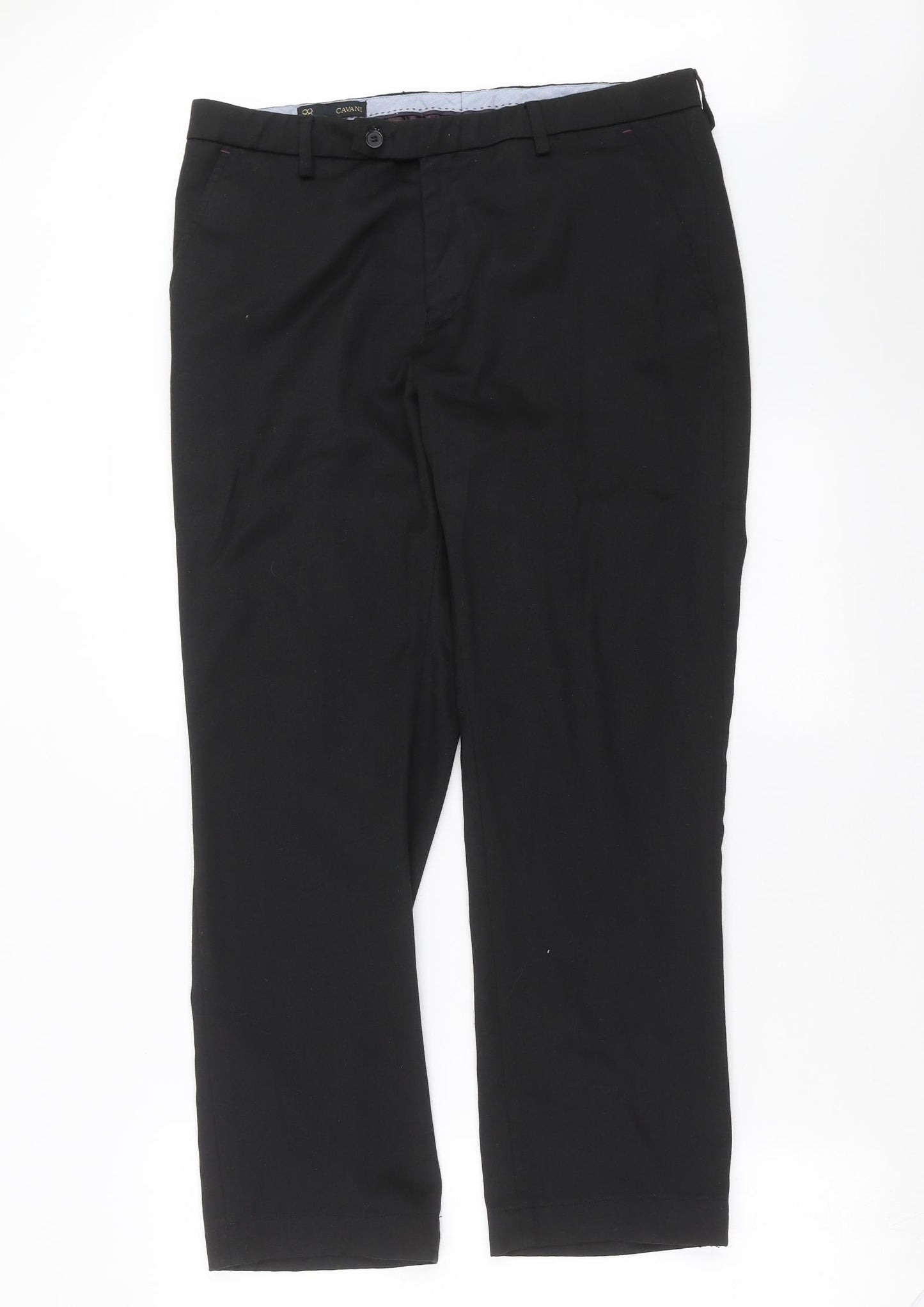 CAVANI Mens Black   Trousers  Size 34 in L28 in
