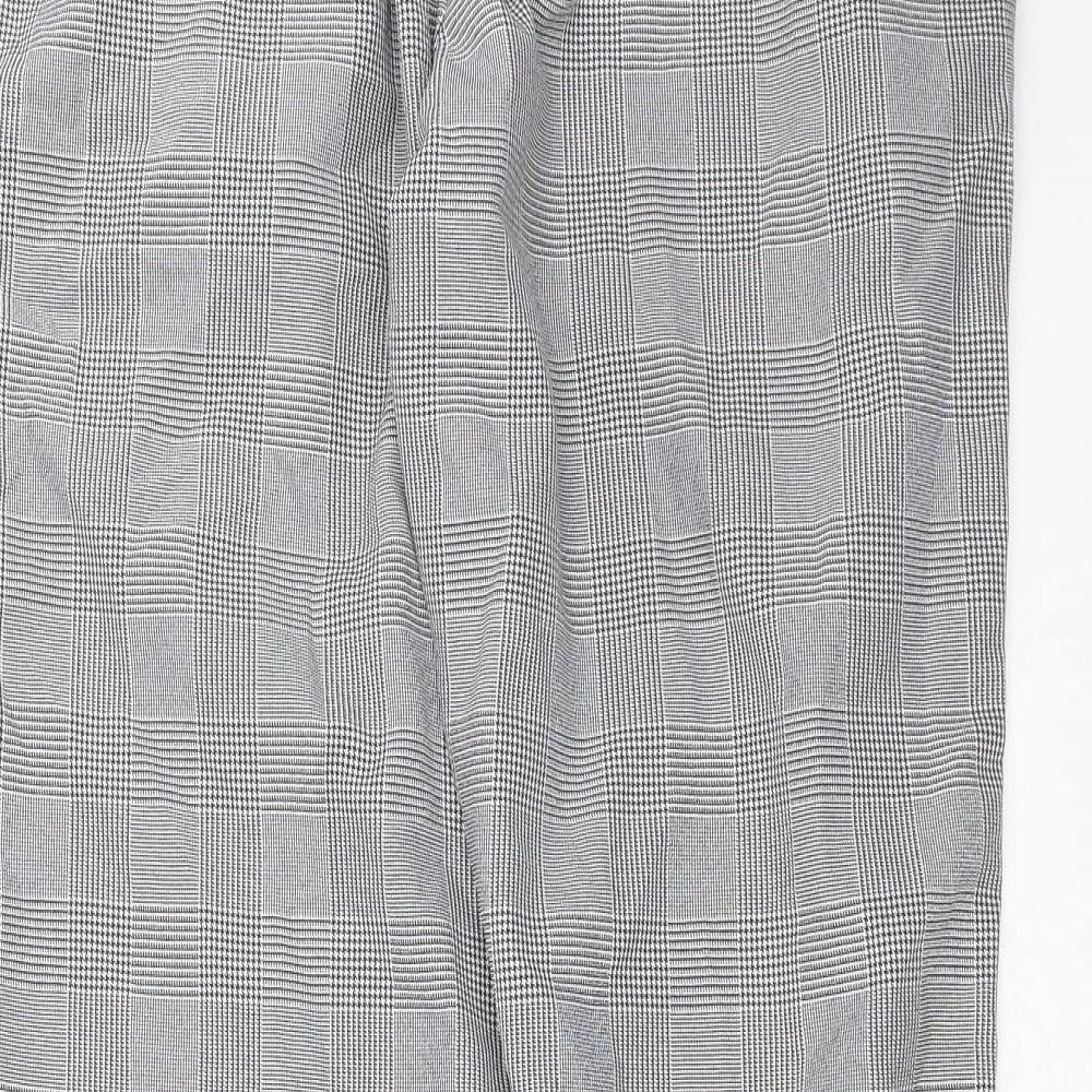 BOOHOO MAN Mens Grey Check  Jogger Trousers Size M L29 in