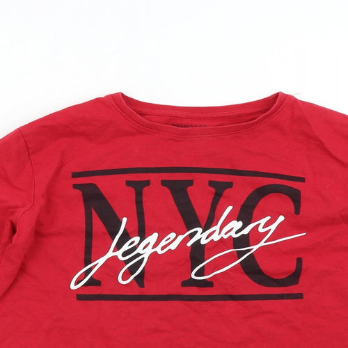 Primark Boys Red   Basic T-Shirt Size 10-11 Years  - NYC