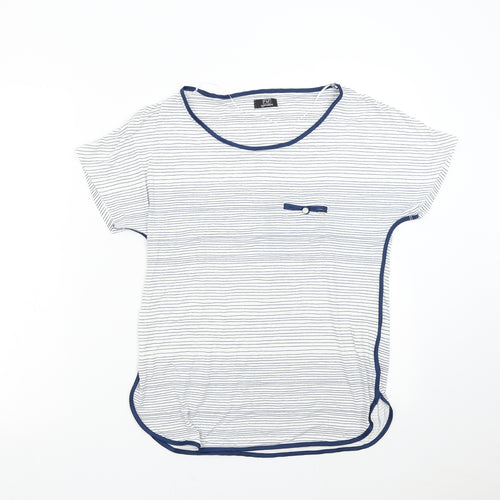 F&F Womens Multicoloured Striped  Basic T-Shirt Size 8