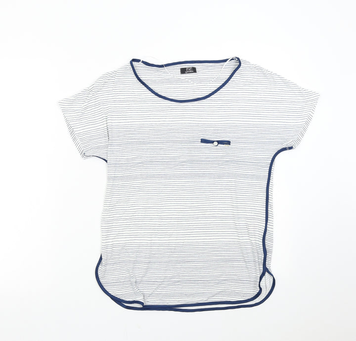 F&F Womens Multicoloured Striped Basic T-Shirt Size 8
