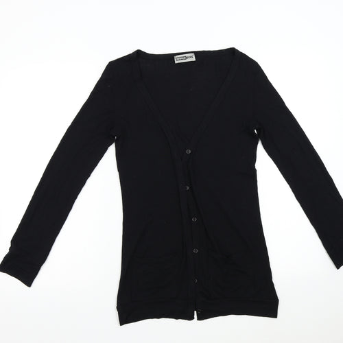 Naked Eyes Womens Black   Cardigan Jumper Size M