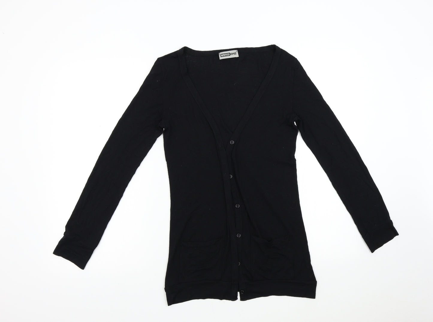 Naked Eyes Womens Black   Cardigan Jumper Size M