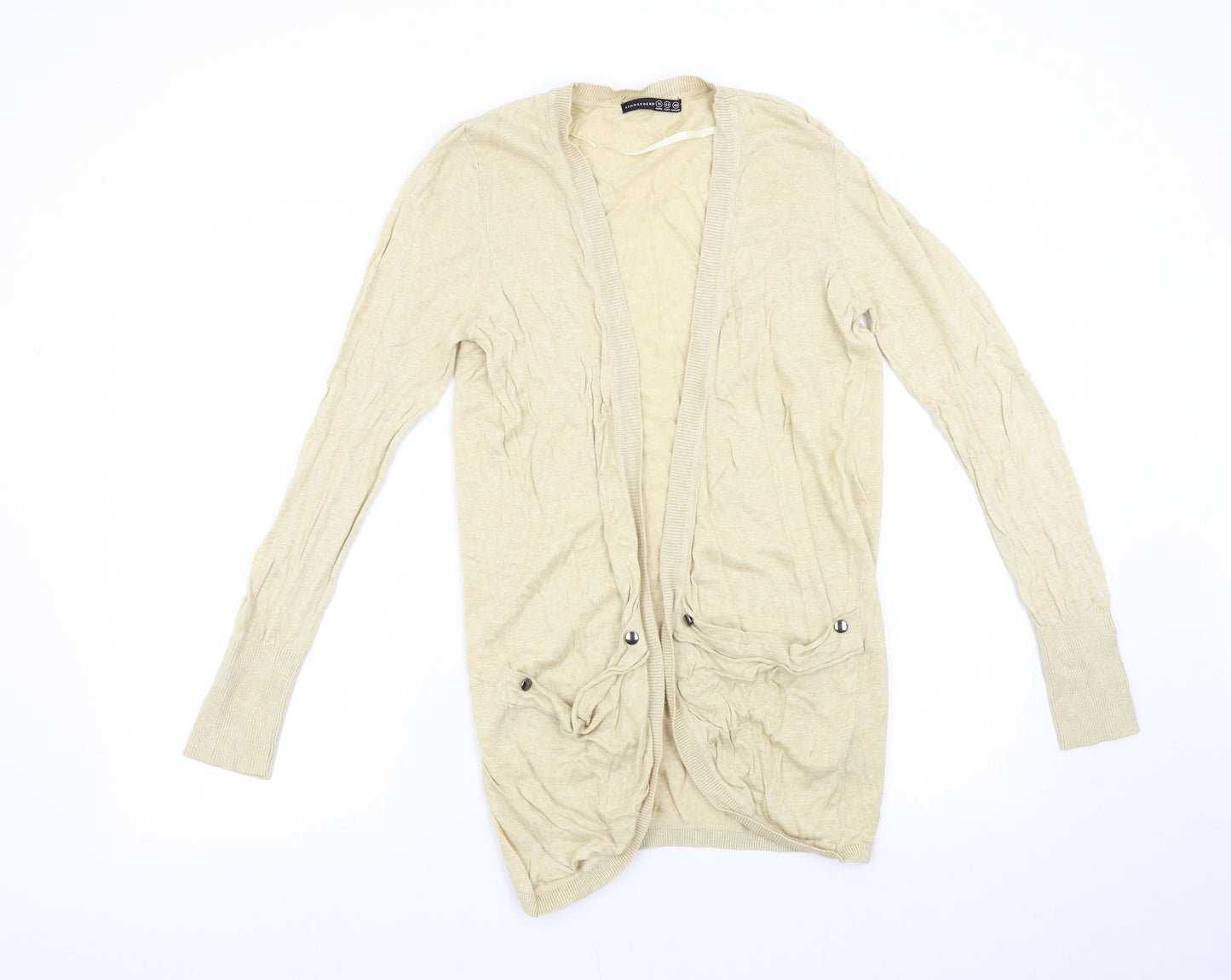 Primark Womens Beige  Knit Cardigan Jumper Size 14