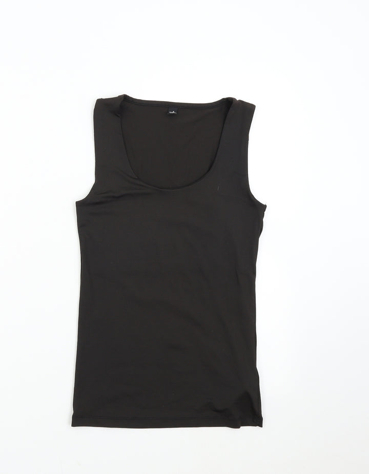 Zallo Womens Black Basic Tank Size XS
