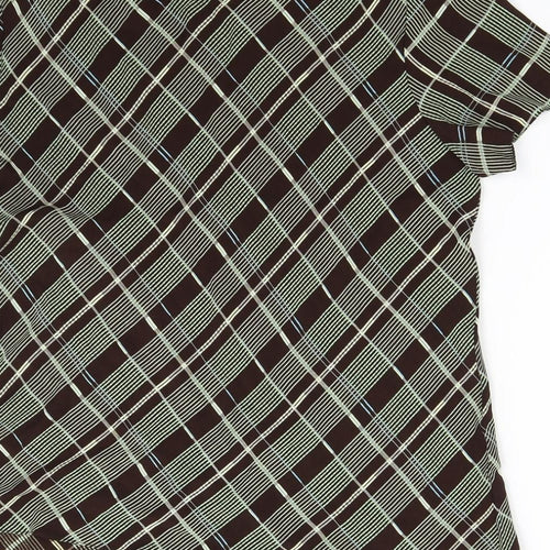 Richards Womens Brown Check  Basic Blouse Size 16
