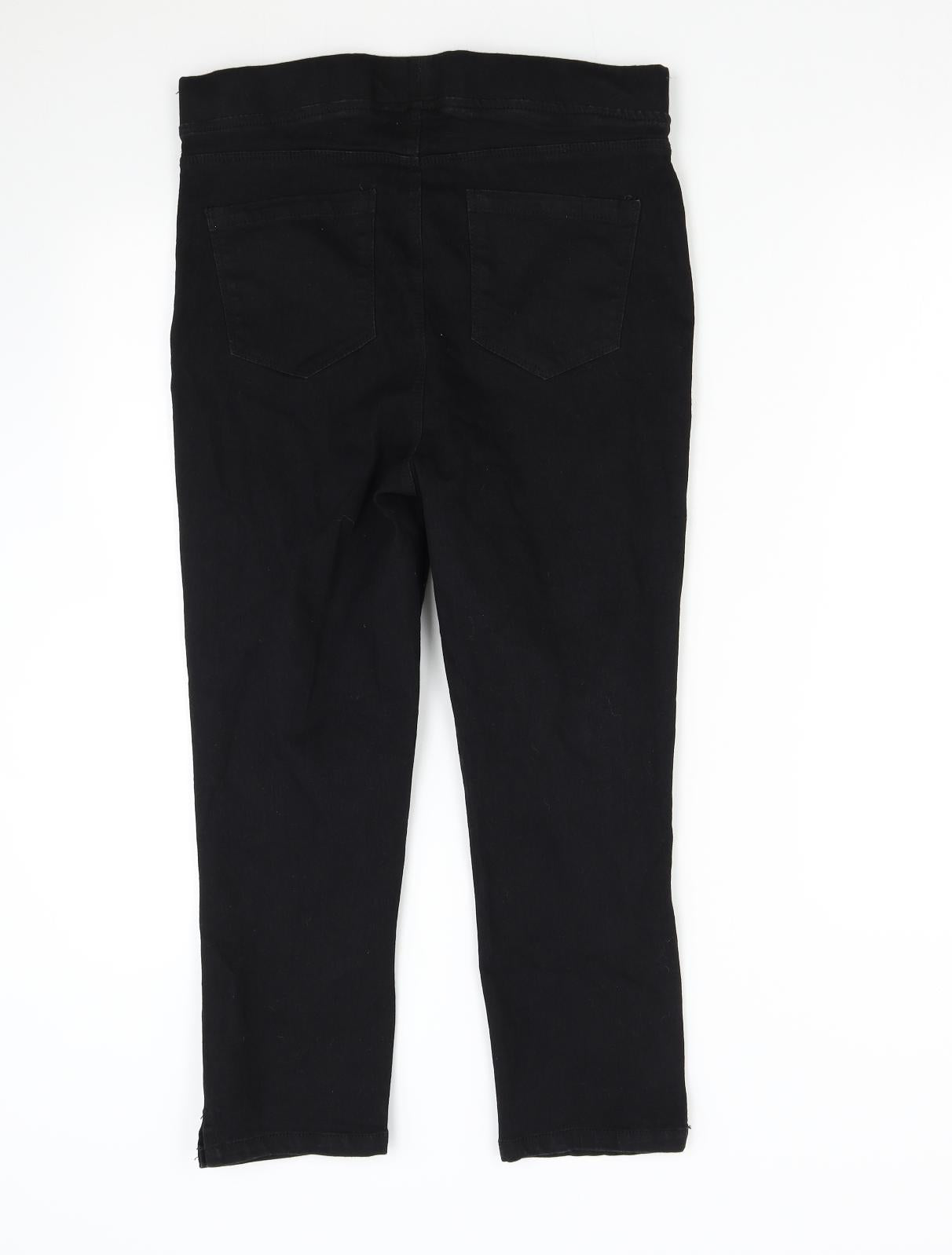 PEP&Co Womens Black  Denim Capri Jeans Size 12 L22 in