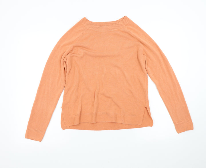 TU Womens Orange Knit Pullover Jumper Size 12