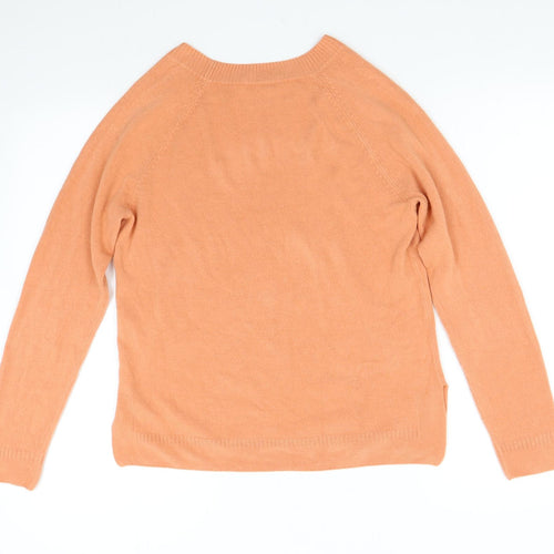TU Womens Orange  Knit Pullover Jumper Size 12
