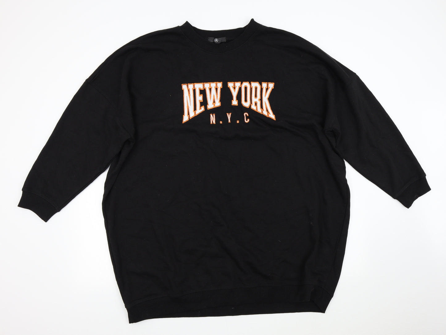 Missguided Womens Black   Pullover Sweatshirt Size 24  - New York