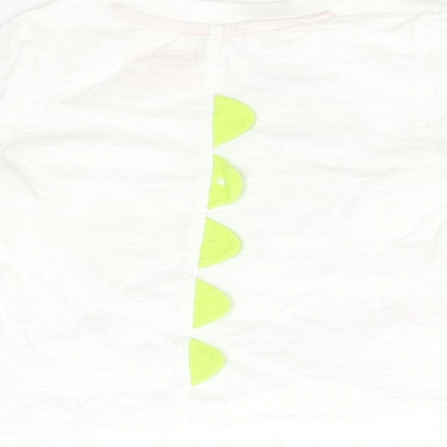 F&F Baby White   Basic T-Shirt Size 12-18 Months  - Dinosaur
