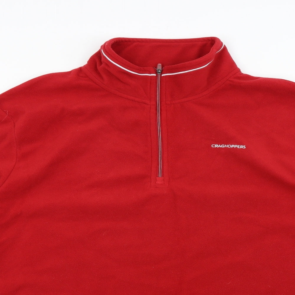 Craghopper Mens Red  Fleece Henley Jumper Size 3XL