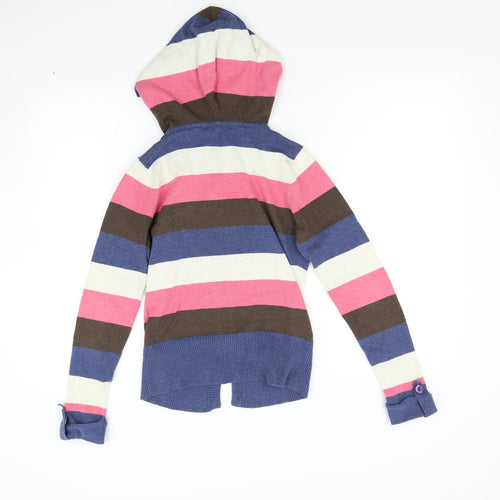 South Womens Multicoloured Striped Knit Cardigan Jumper Size 8