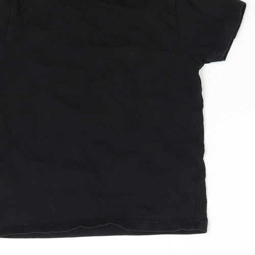 Fair Wear Boys Black   Basic T-Shirt Size 4 Years