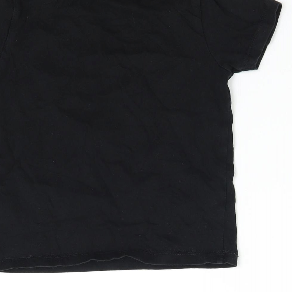 Fair Wear Boys Black   Basic T-Shirt Size 4 Years