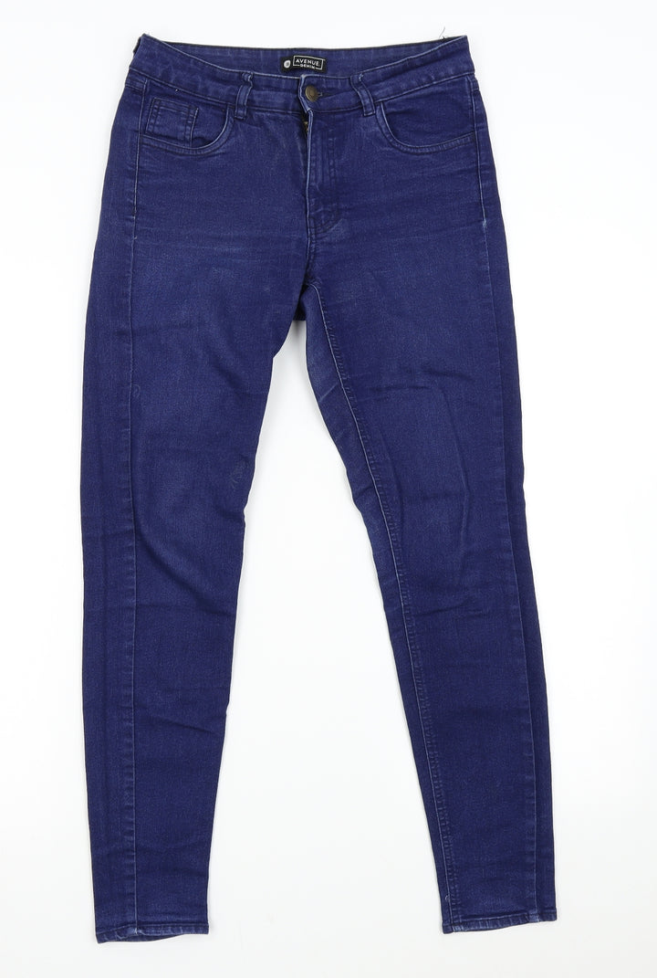Avenue Womens Blue Denim Skinny Jeans Size 8 L27 in