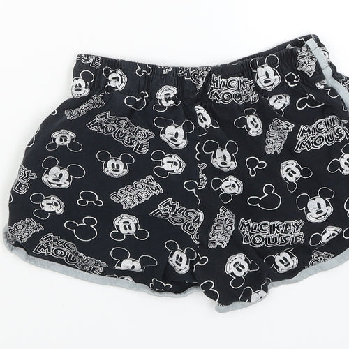 Disney Womens Black   Sweat Shorts Size 6 - Mickey Mouse