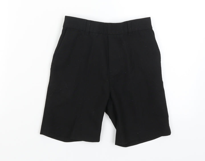 George Boys Black   Bermuda Shorts Size 6-7 Years