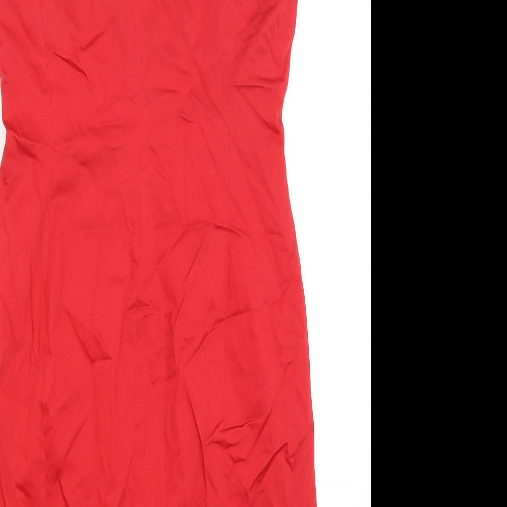 Hobbs Womens Red   Pencil Dress  Size 10