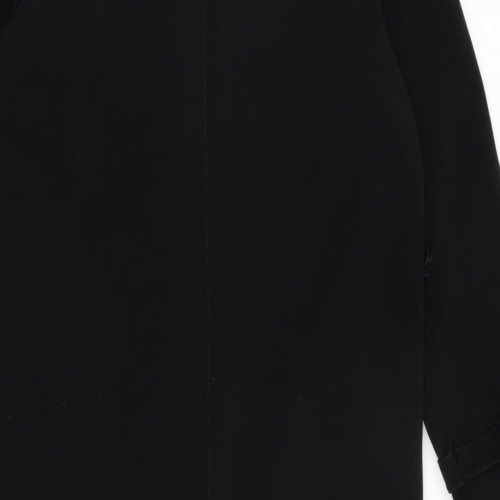 M&S Womens Black   Overcoat Coat Size 12