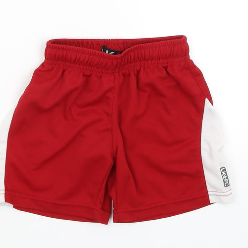 LK FC Boys Red   Sweat Shorts Size 2 Years