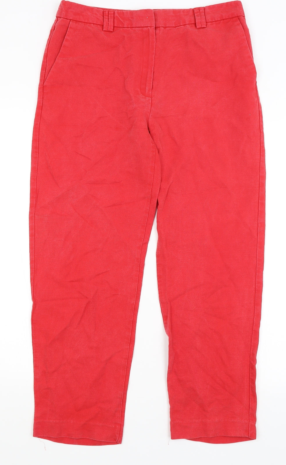 M&S Womens Red   Trousers  Size 10 L26.5 in