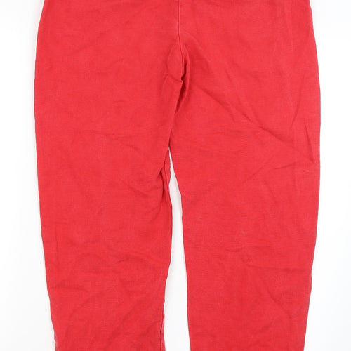 M&S Womens Red   Trousers  Size 10 L26.5 in