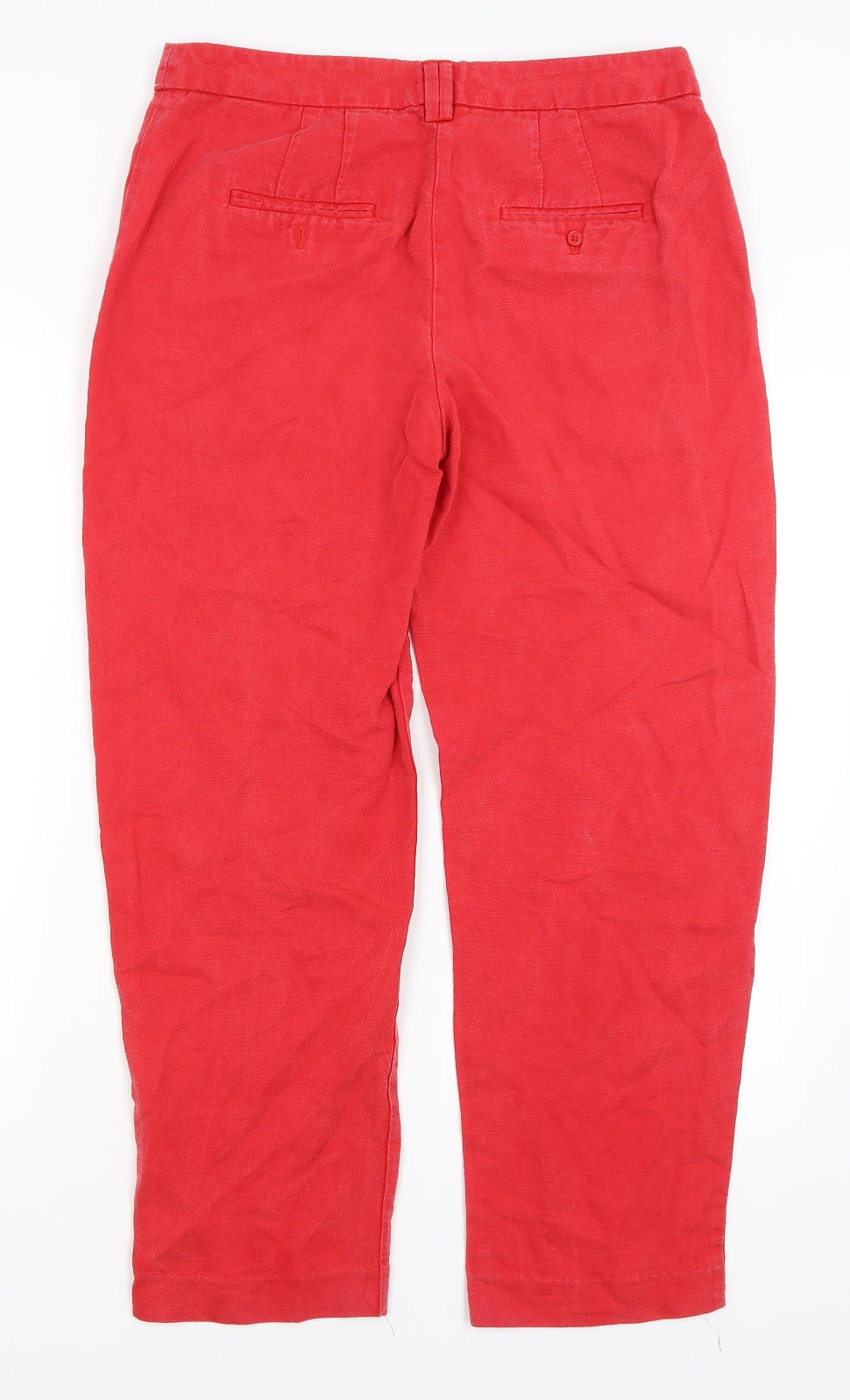 M&S Womens Red   Trousers  Size 10 L26.5 in