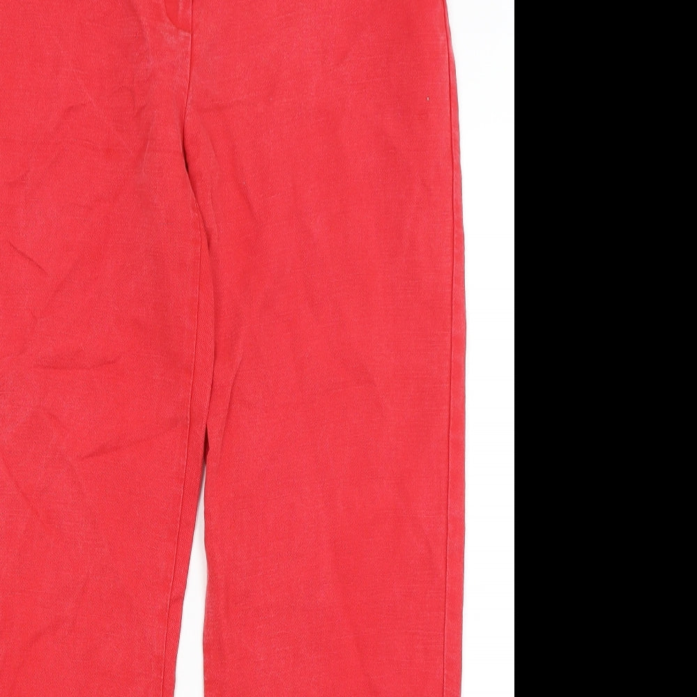 M&S Womens Red   Trousers  Size 10 L26.5 in