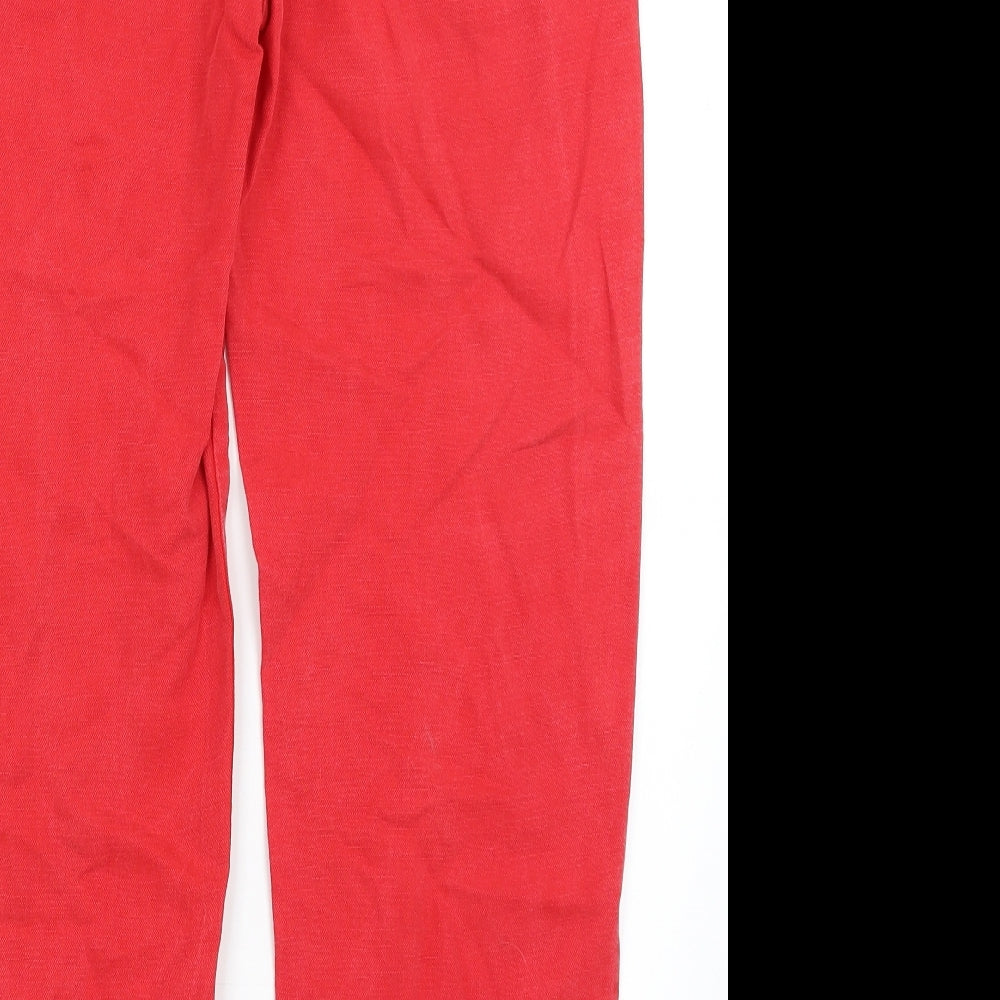 M&S Womens Red   Trousers  Size 10 L26.5 in