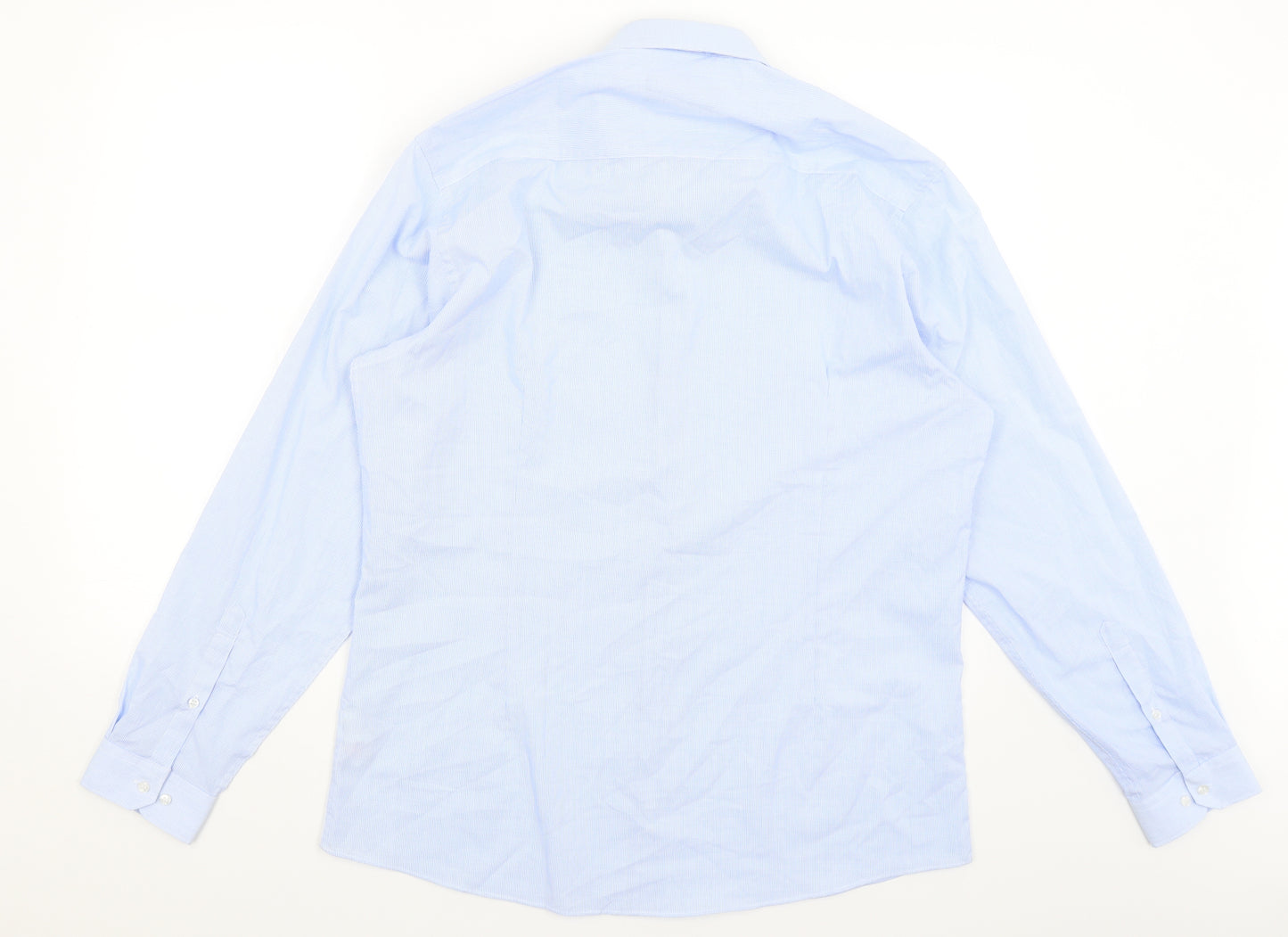 Cedar Wood State Mens Blue Check   Dress Shirt Size 16.5