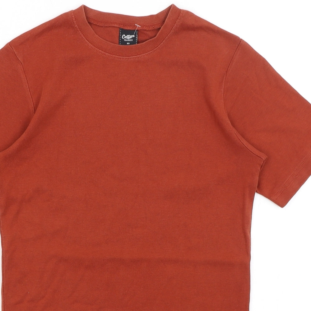 Cotton Traders Mens Brown    T-Shirt Size XS