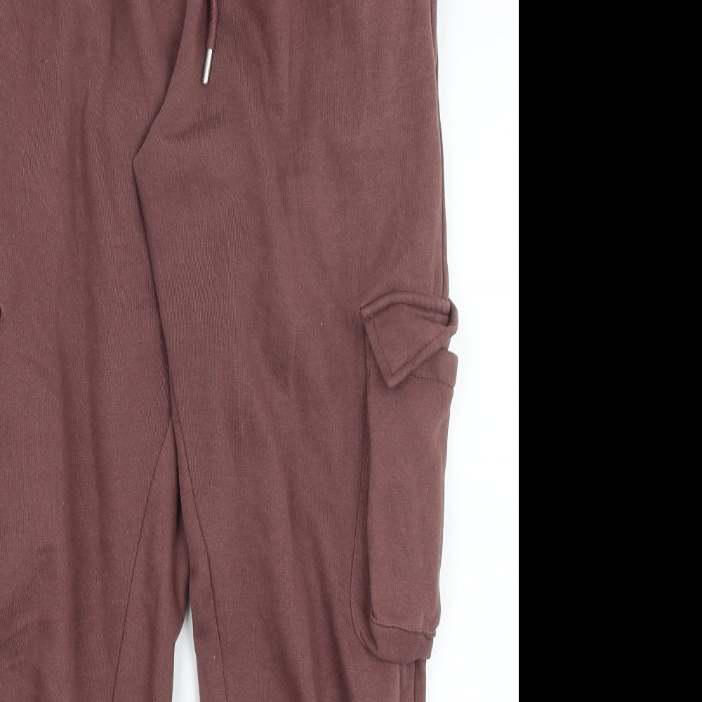 Rising Womens Brown   Jogger Trousers Size S L25.5 in