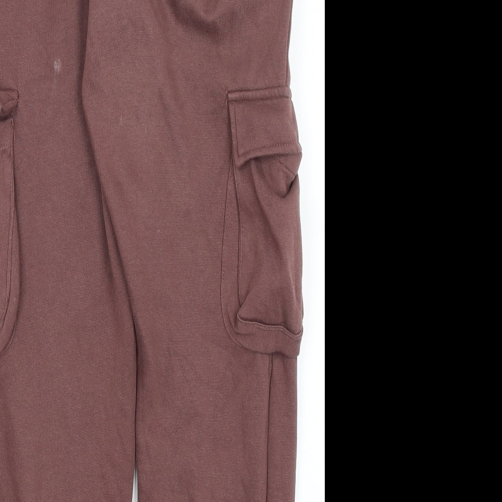 Rising Womens Brown   Jogger Trousers Size S L25.5 in