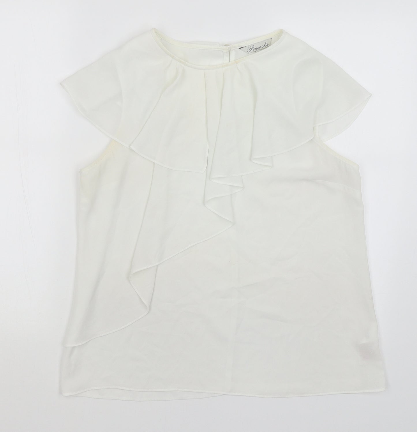 Peacocks Womens White   Basic Blouse Size 14