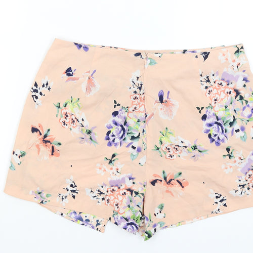 Primark Womens Pink Floral  Hot Pants Shorts Size 12