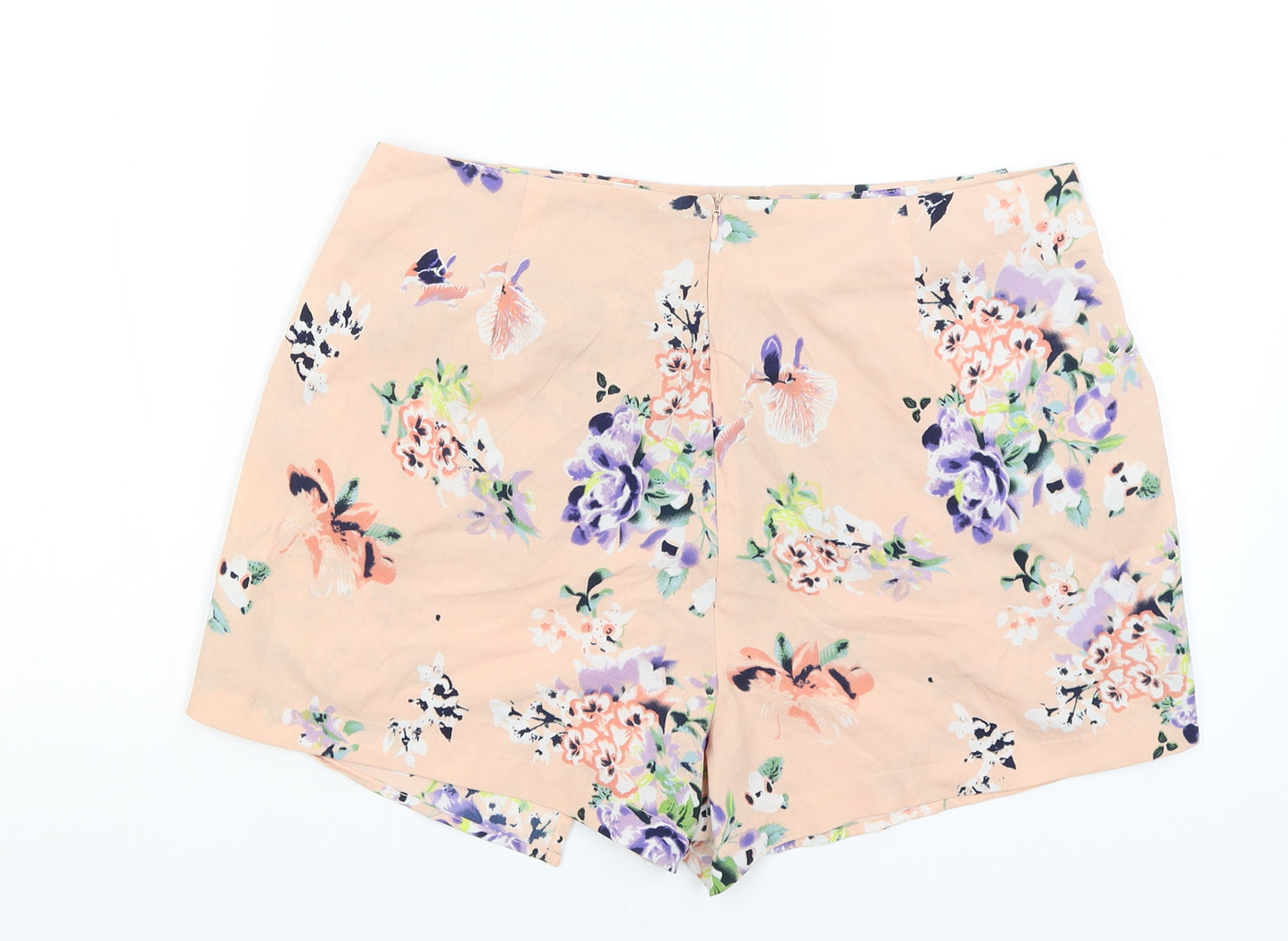 Primark Womens Pink Floral  Hot Pants Shorts Size 12