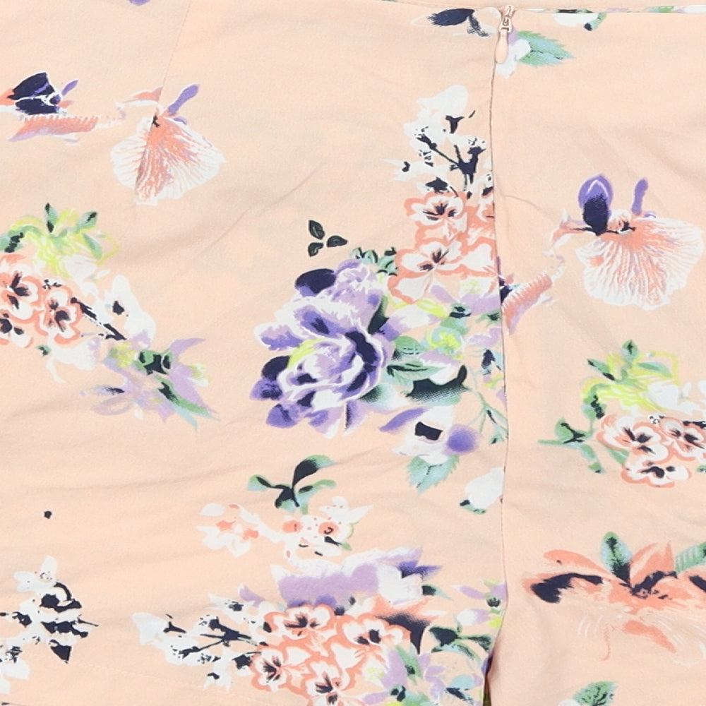 Primark Womens Pink Floral  Hot Pants Shorts Size 12