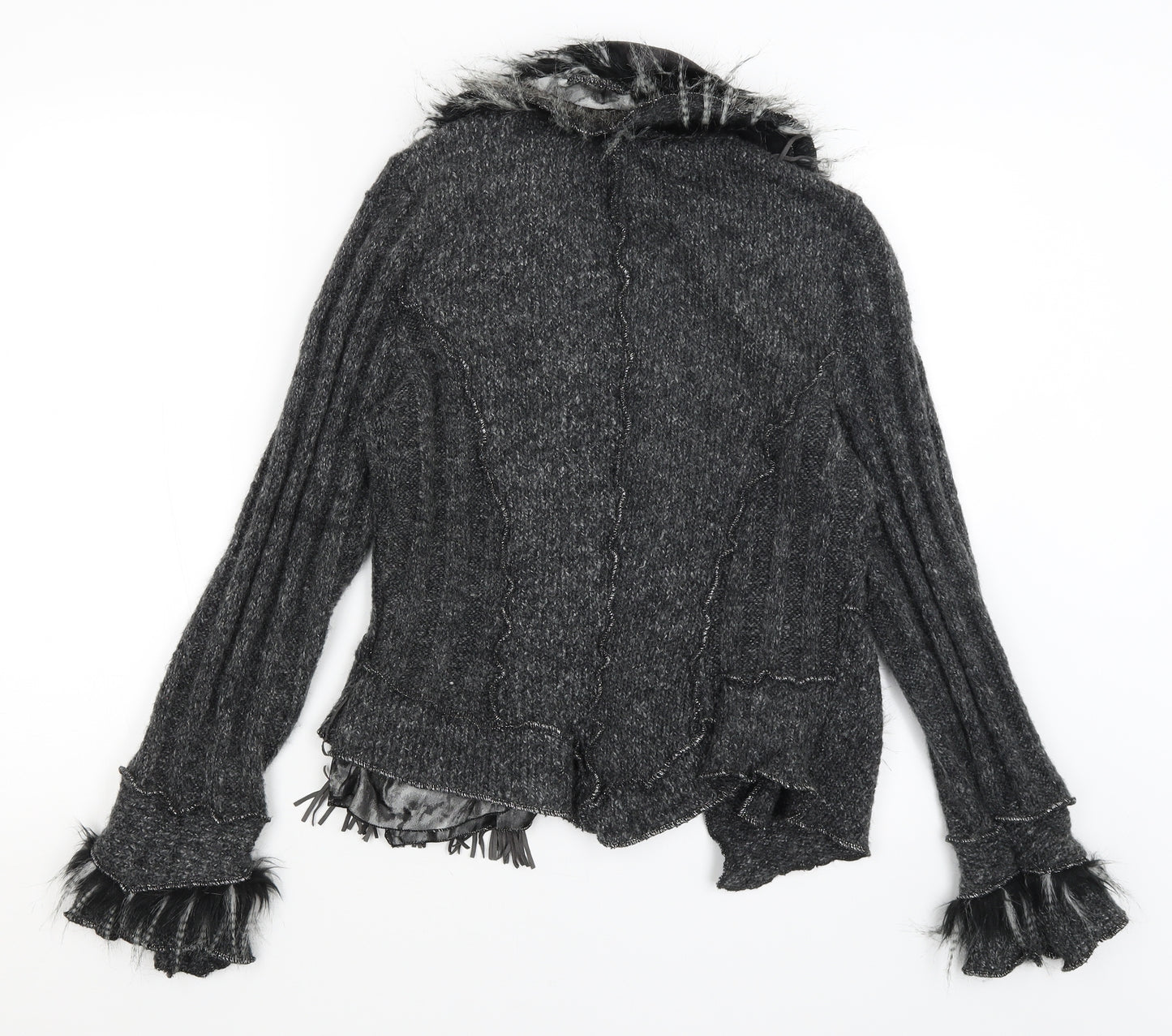 Juju & Christine Womens Grey   Full Zip Jumper Size L