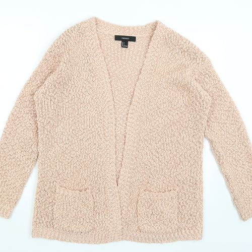 FOREVER 21 Womens Pink   Cardigan Jumper Size L