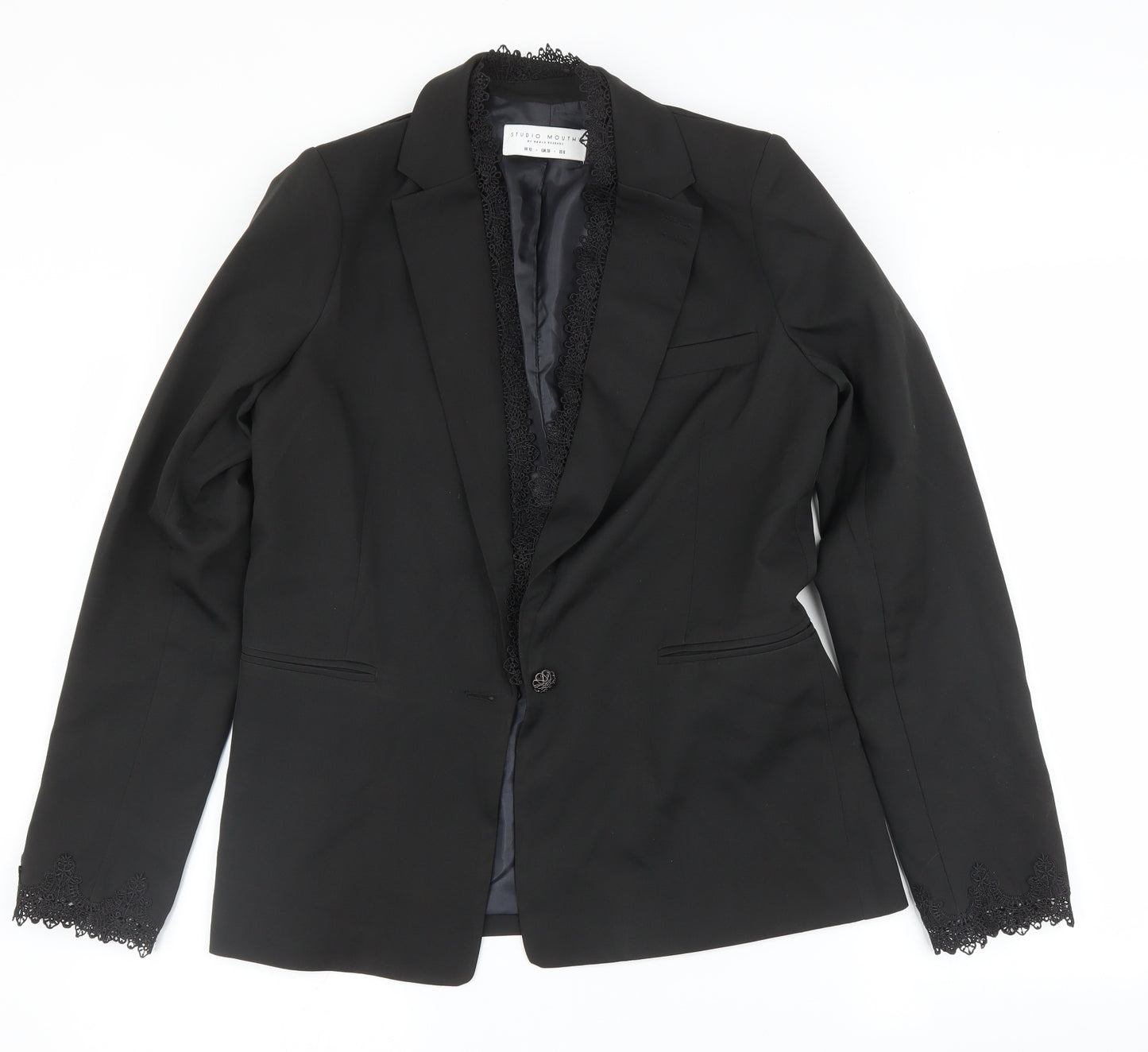 Studio Mouthy Womens Black   Jacket Blazer Size 10