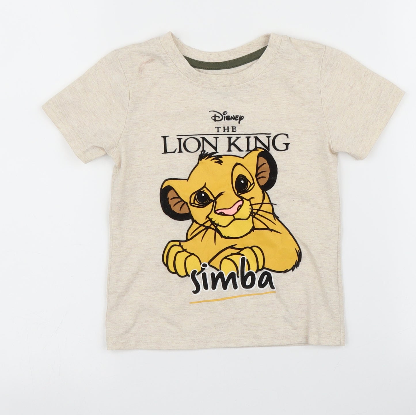 Primark Baby Beige   Basic T-Shirt Size 18-24 Months  - Disney, Lion King
