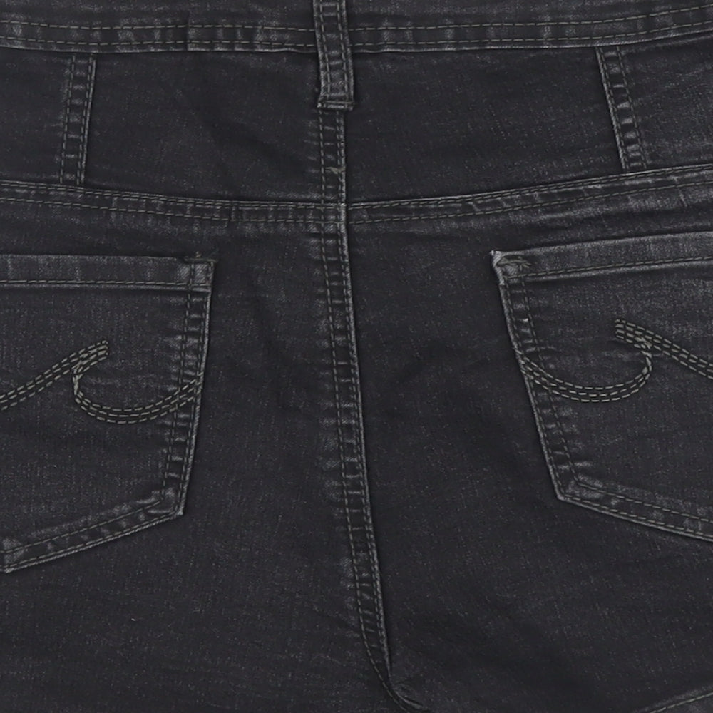 Denim & Co. Womens Black   Cargo Shorts Size 10