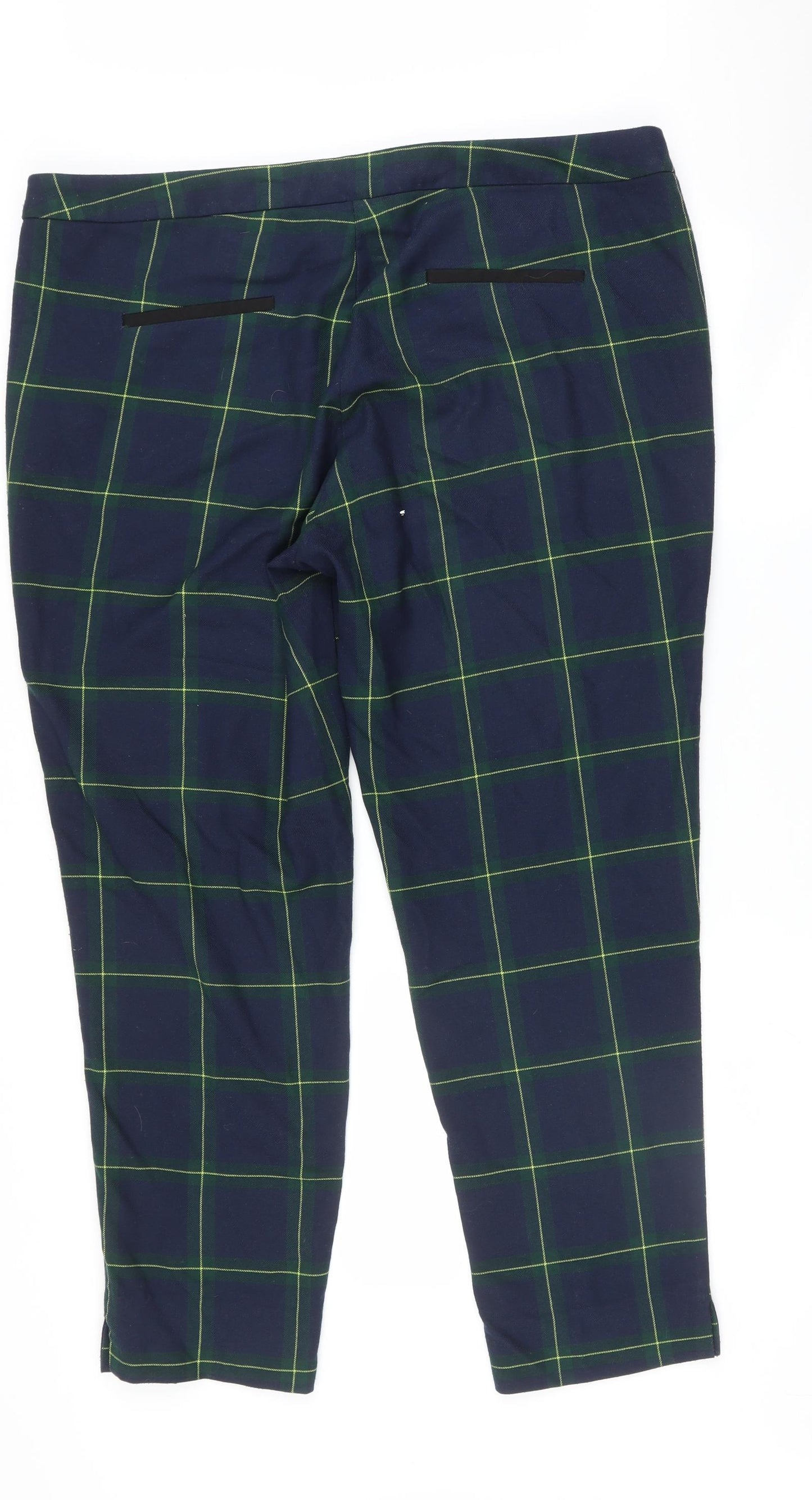 River Island Womens Multicoloured Check  Trousers  Size 18 L28.5 in